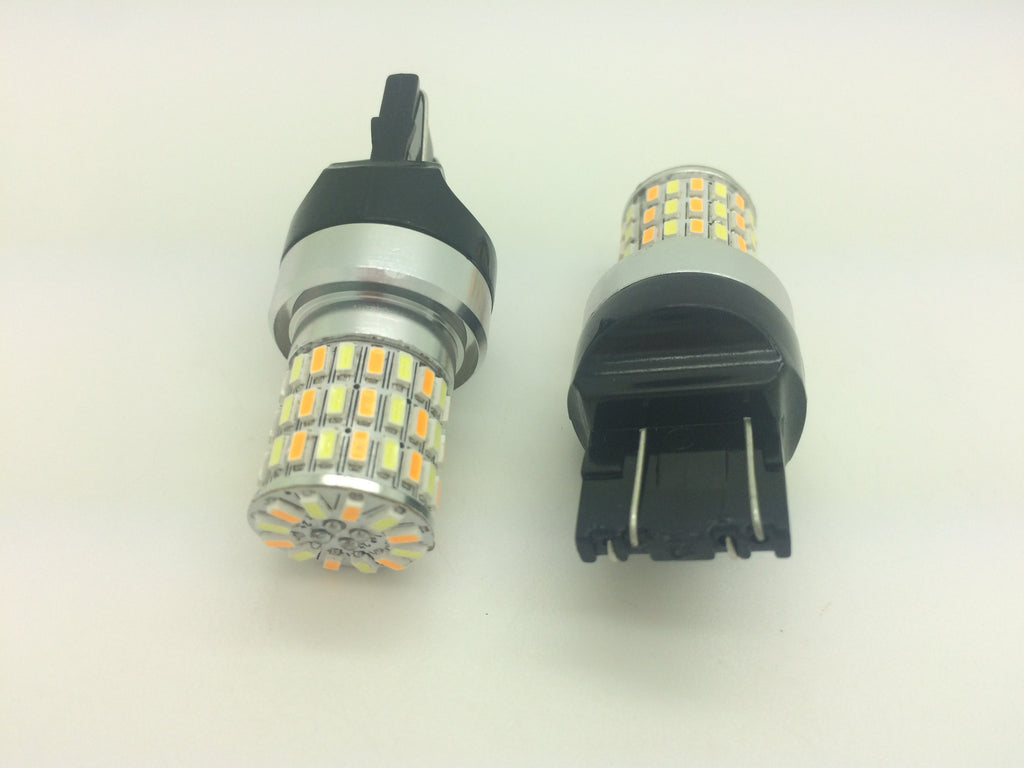  KATUR T20 7440 7440NA 7441 992 White/Amber Switchback LED Turn  Signal Light Canbus Error Free 2835 42SMD 800Lumens 12V LED with 50W 6ohm  Load Resistors (Pack of 2) : Automotive